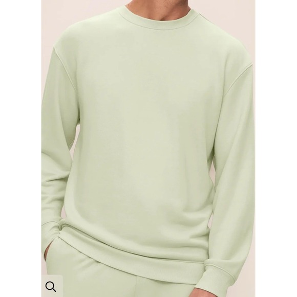 NEW Eberjey Men's French Terry‎ Sweatshirt Fog Green Size Large - Picture 1 of 10
